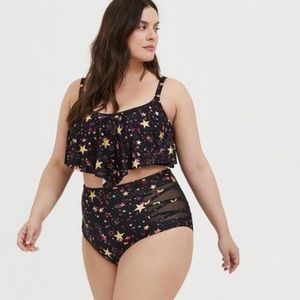 Torrid Wireless V Flounce Bikini Top & Swim Bottoms